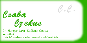 csaba czekus business card